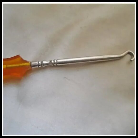 Antique Boot Hook - Victorian Corset Hook - Celluloid Button Hook- Boot Fastener - Picture 5 of 10